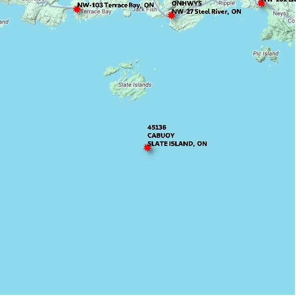 map at zoomlvl 60x60 kilometres for SLATE ISLAND