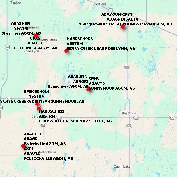 map at zoomlvl 60x60 kilometres for Sunnynook AGCM