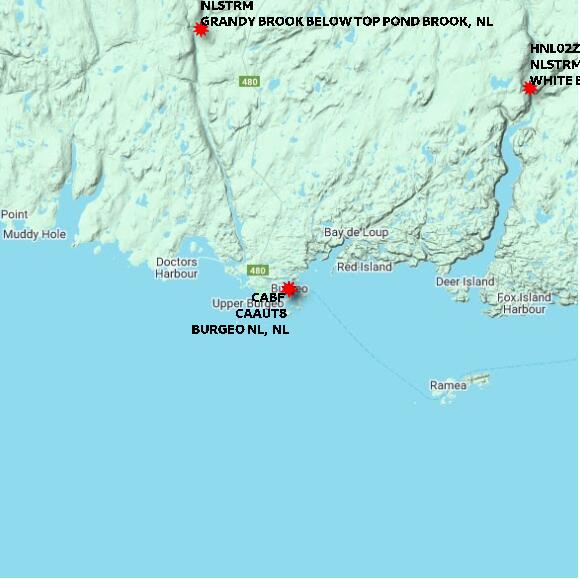 map at zoomlvl 60x60 kilometres for BURGEO NL