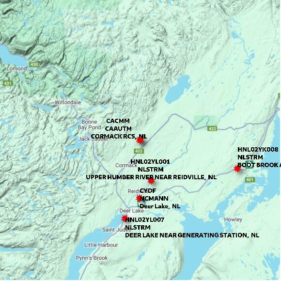 map at zoomlvl 60x60 kilometres for CORMACK RCS