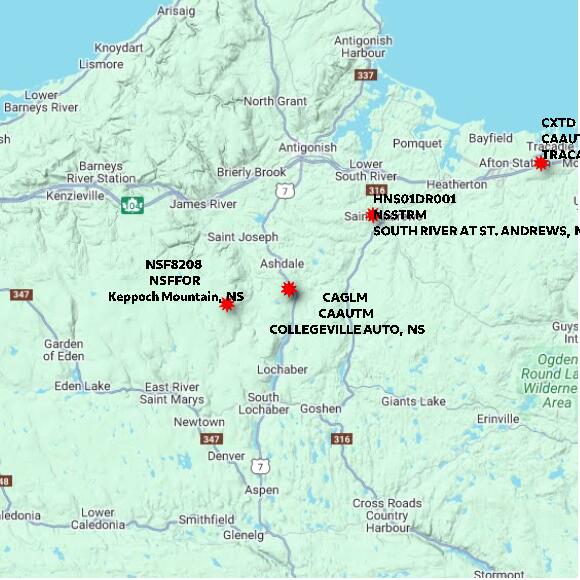 map at zoomlvl 60x60 kilometres for COLLEGEVILLE AUTO