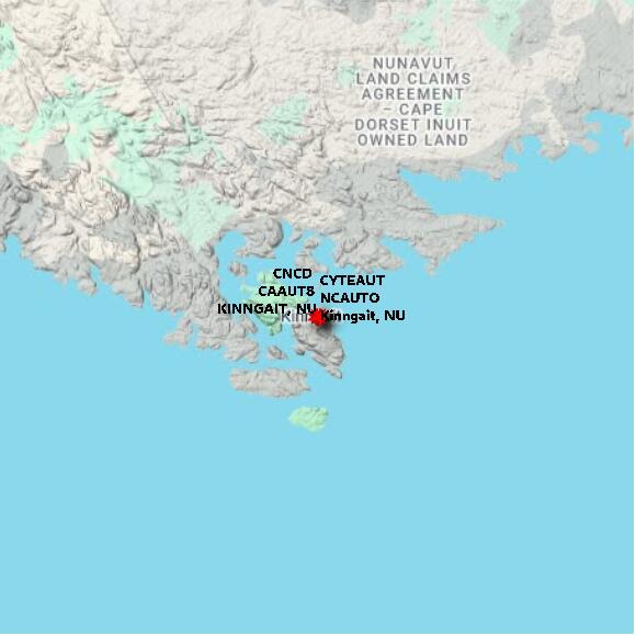 map at zoomlvl 60x60 kilometres for KINNGAIT