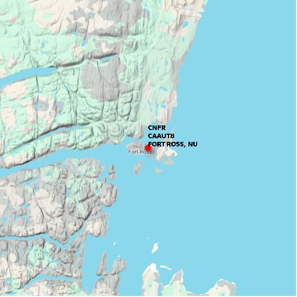 map at zoomlvl 60x60 kilometres for FORT ROSS