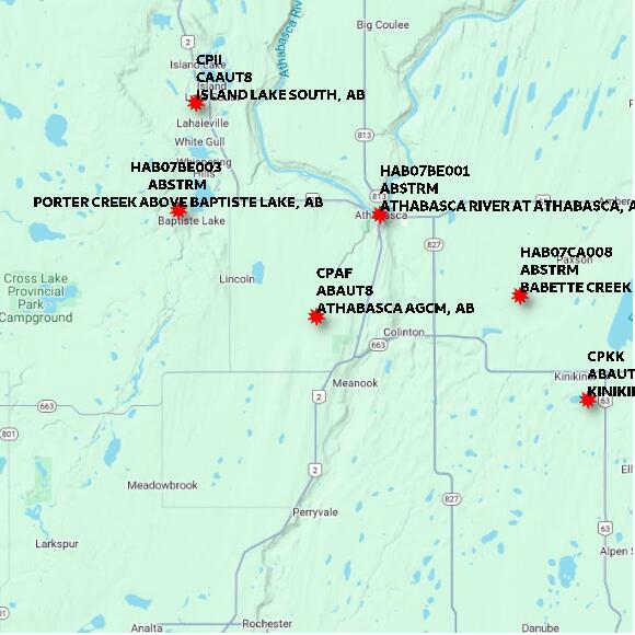 map at zoomlvl 60x60 kilometres for ATHABASCA AGCM