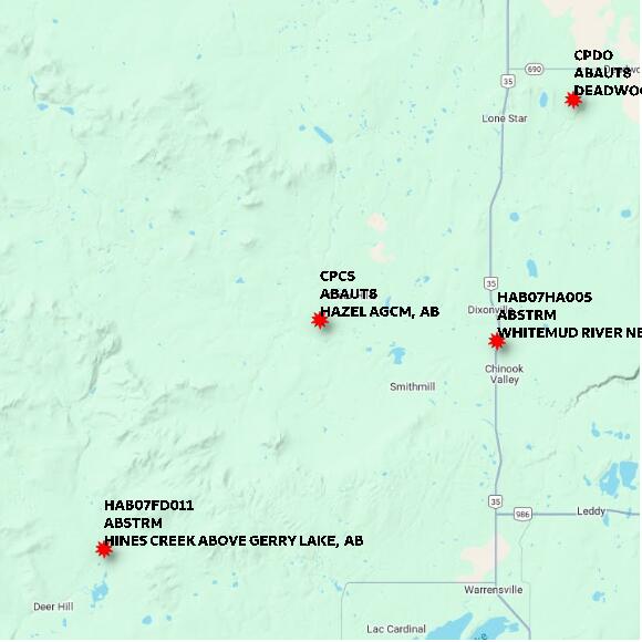 map at zoomlvl 60x60 kilometres for HAZEL AGCM