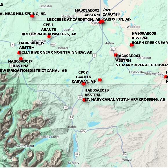 map at zoomlvl 60x60 kilometres for CARWAY