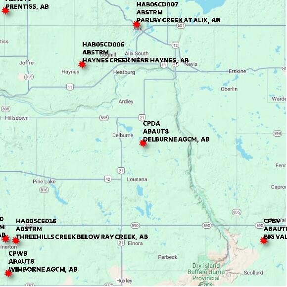 map at zoomlvl 60x60 kilometres for DELBURNE AGCM