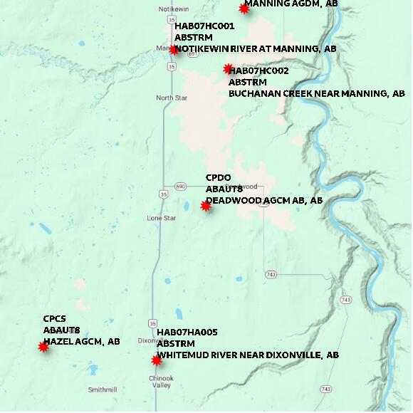 map at zoomlvl 60x60 kilometres for DEADWOOD AGCM AB