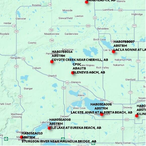 map at zoomlvl 60x60 kilometres for GLENEVIS AGCM