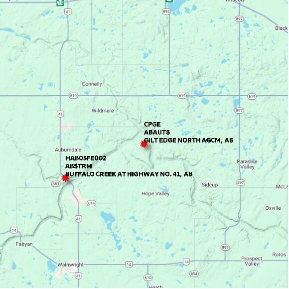 map at zoomlvl 60x60 kilometres for GILT EDGE NORTH AGCM