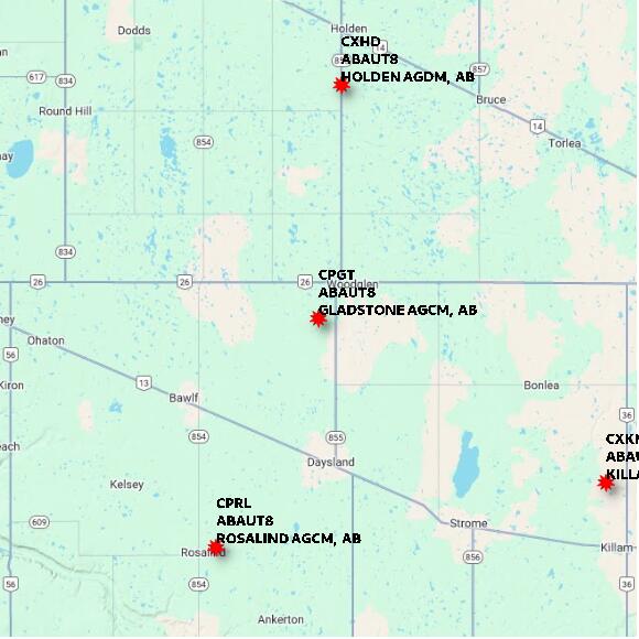 map at zoomlvl 60x60 kilometres for GLADSTONE AGCM