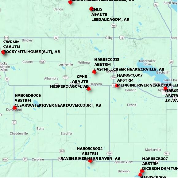 map at zoomlvl 60x60 kilometres for HESPERO AGCM