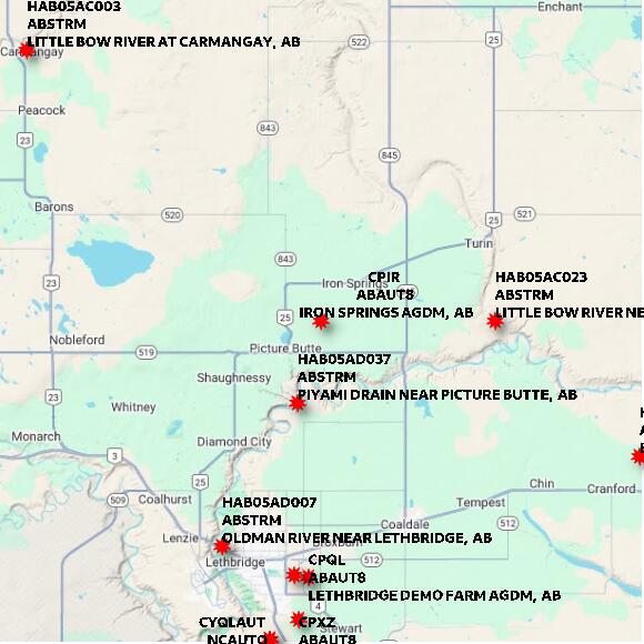 map at zoomlvl 60x60 kilometres for IRON SPRINGS AGDM