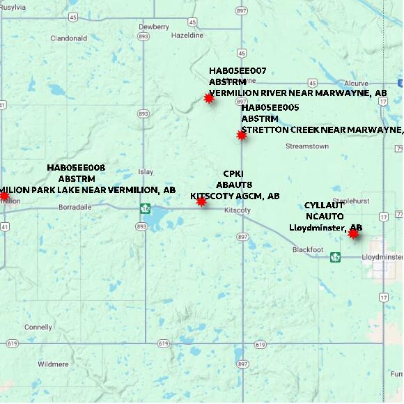 map at zoomlvl 60x60 kilometres for KITSCOTY AGCM