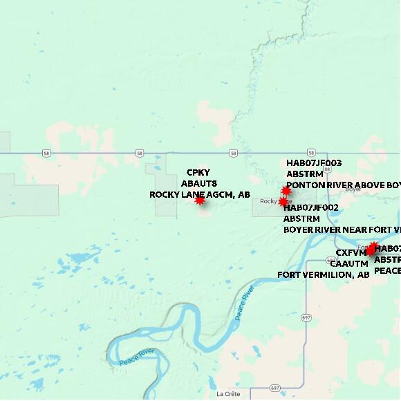 map at zoomlvl 60x60 kilometres for ROCKY LANE AGCM