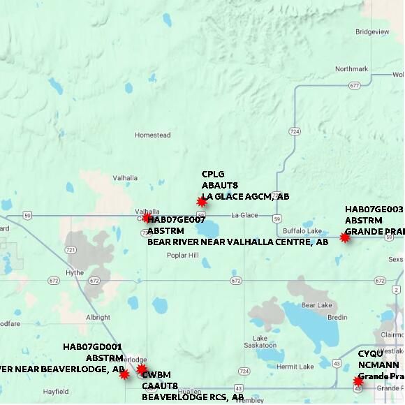 map at zoomlvl 60x60 kilometres for LA GLACE AGCM