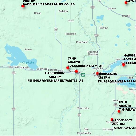 map at zoomlvl 60x60 kilometres for EVANSBURG2 AGCM
