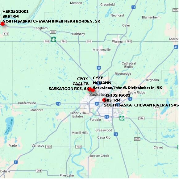 map at zoomlvl 60x60 kilometres for SASKATOON RCS