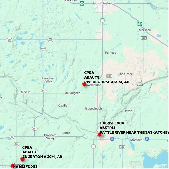 map at zoomlvl 60x60 kilometres for RIVERCOURSE AGCM