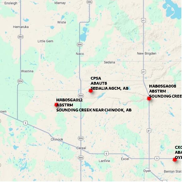map at zoomlvl 60x60 kilometres for SEDALIA AGCM