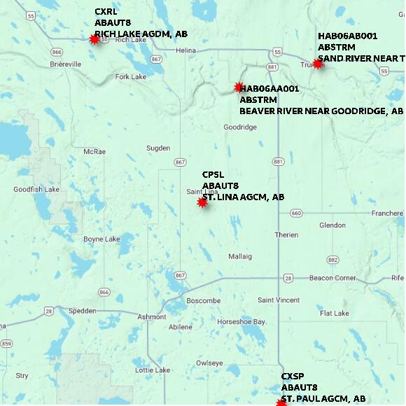 map at zoomlvl 60x60 kilometres for ST. LINA AGCM