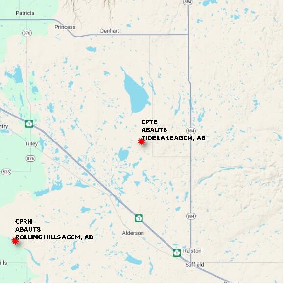 map at zoomlvl 60x60 kilometres for TIDE LAKE AGCM