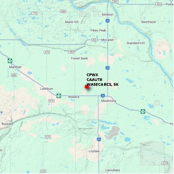 map at zoomlvl 60x60 kilometres for WASECA RCS