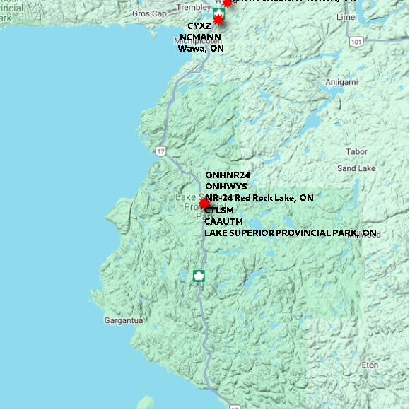 map at zoomlvl 60x60 kilometres for LAKE SUPERIOR PROVINCIAL PARK