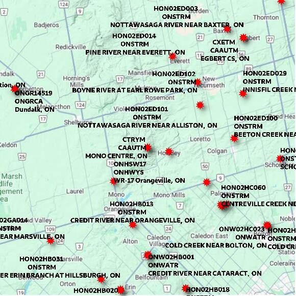 map at zoomlvl 60x60 kilometres for MONO CENTRE