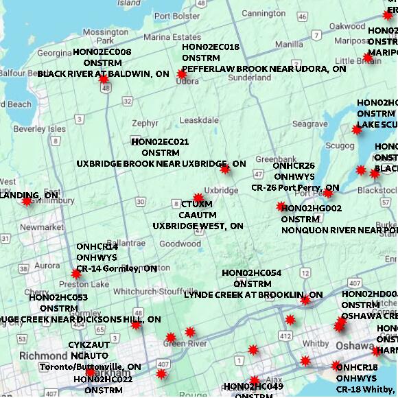 map at zoomlvl 60x60 kilometres for UXBRIDGE WEST