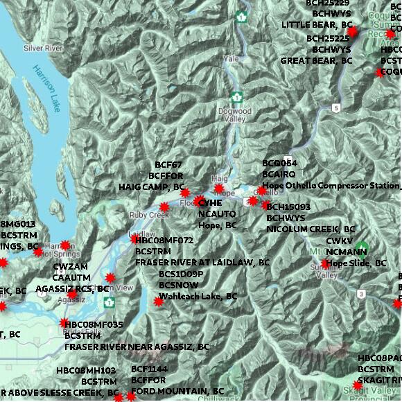 map at zoomlvl 60x60 kilometres for HOPE AIRPORT
