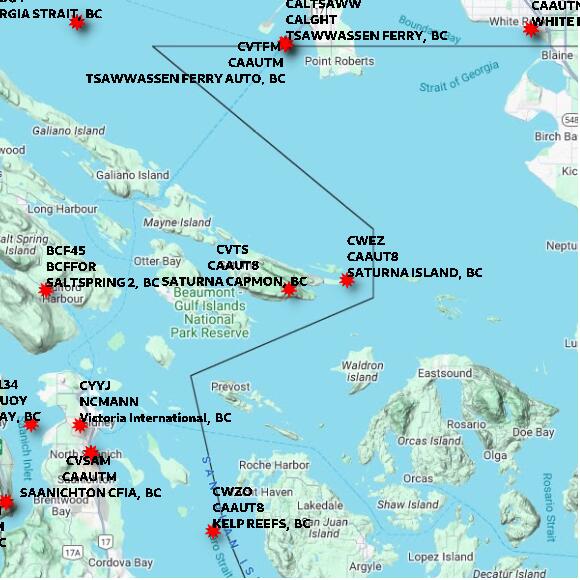 map at zoomlvl 60x60 kilometres for SATURNA CAPMON