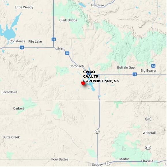 map at zoomlvl 60x60 kilometres for CORONACH SPC