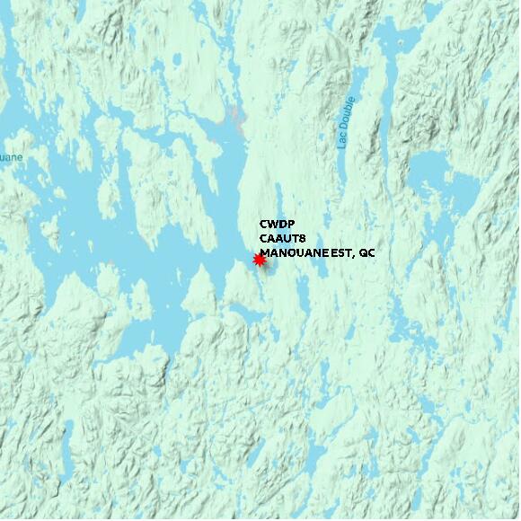 map at zoomlvl 60x60 kilometres for MANOUANE EST