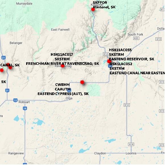 map at zoomlvl 60x60 kilometres for EASTEND CYPRESS (AUT)