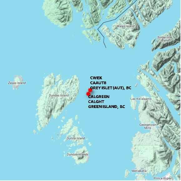 map at zoomlvl 60x60 kilometres for GREY ISLET (AUT)