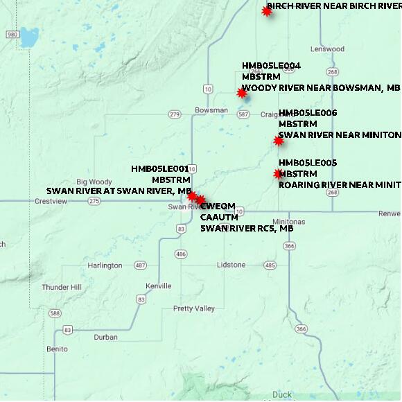 map at zoomlvl 60x60 kilometres for SWAN RIVER RCS