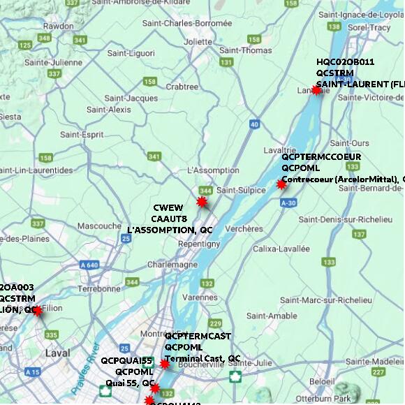 map at zoomlvl 60x60 kilometres for L'ASSOMPTION