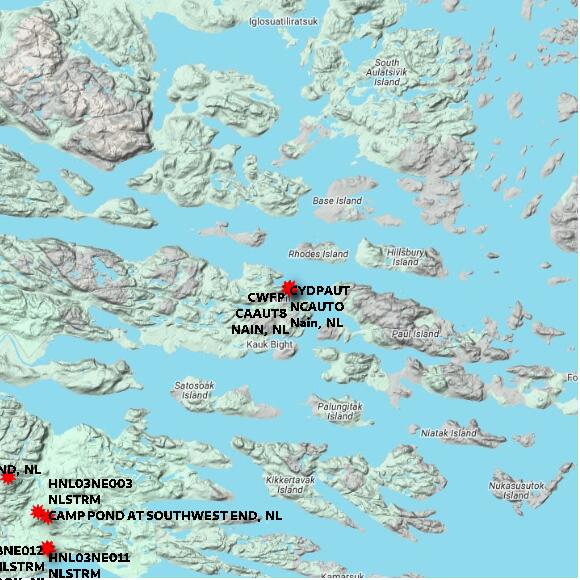 map at zoomlvl 60x60 kilometres for NAIN