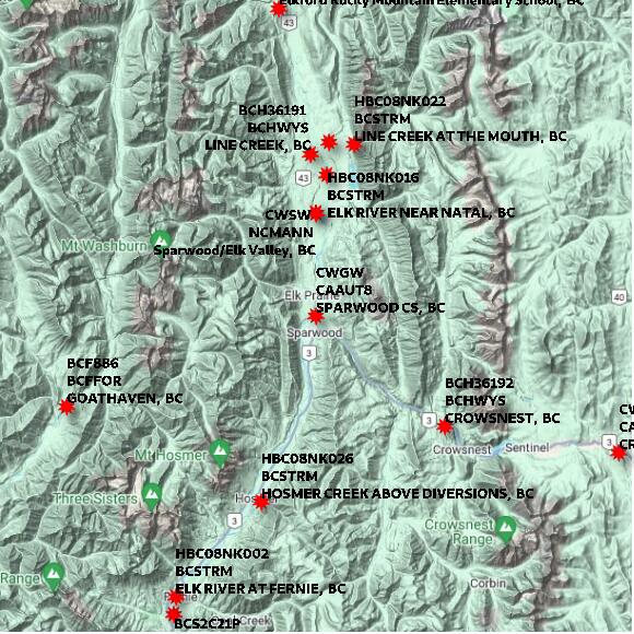 map at zoomlvl 60x60 kilometres for SPARWOOD CS