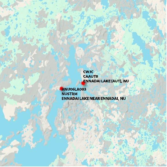 map at zoomlvl 60x60 kilometres for ENNADAI LAKE (AUT)