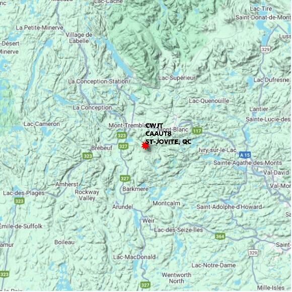 map at zoomlvl 60x60 kilometres for ST-JOVITE