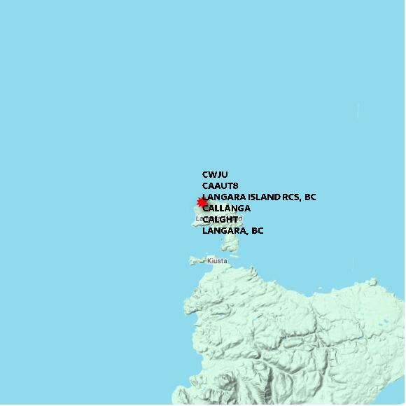 map at zoomlvl 60x60 kilometres for LANGARA ISLAND RCS