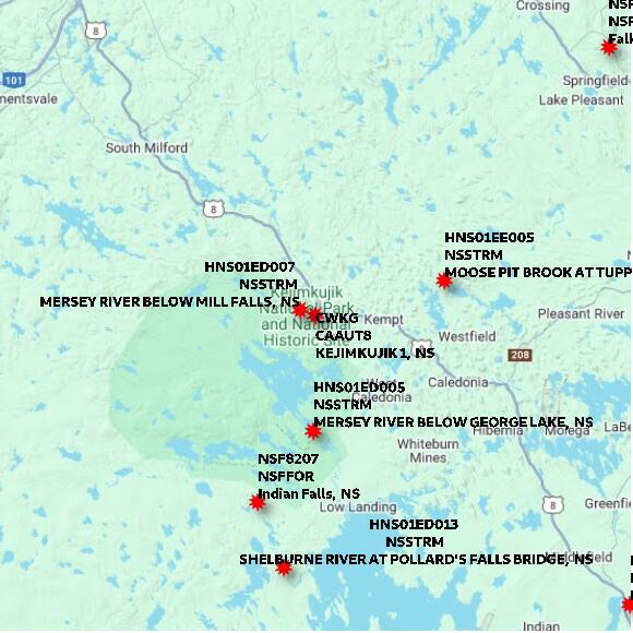 map at zoomlvl 60x60 kilometres for KEJIMKUJIK 1