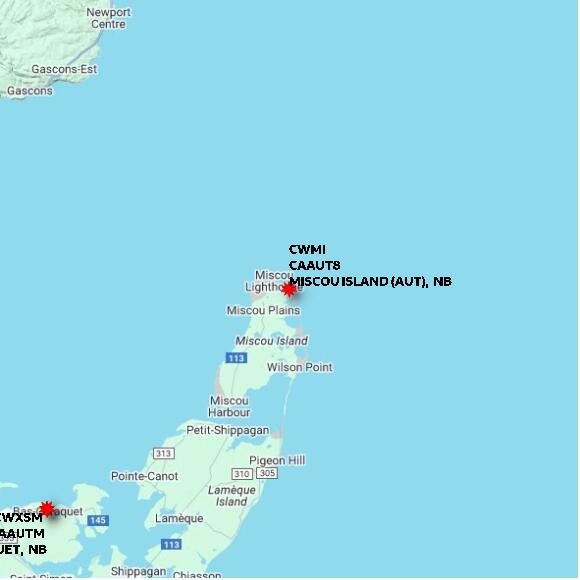 map at zoomlvl 60x60 kilometres for MISCOU ISLAND (AUT)