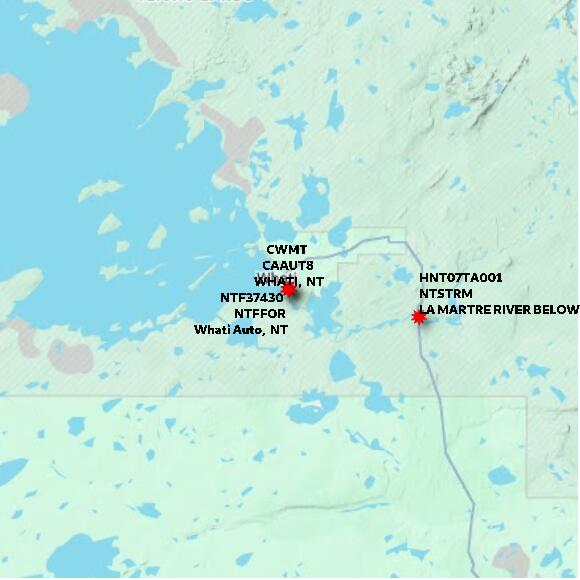 map at zoomlvl 60x60 kilometres for WHATI