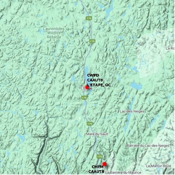 map at zoomlvl 60x60 kilometres for L'ETAPE