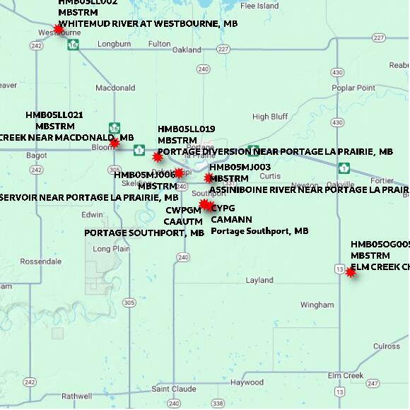 map at zoomlvl 60x60 kilometres for PORTAGE SOUTHPORT