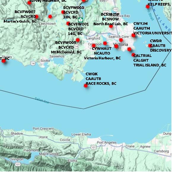 map at zoomlvl 60x60 kilometres for RACE ROCKS