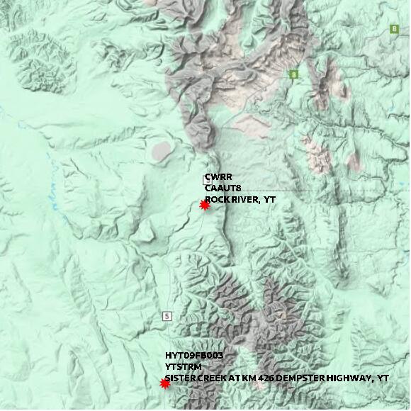 map at zoomlvl 60x60 kilometres for ROCK RIVER
